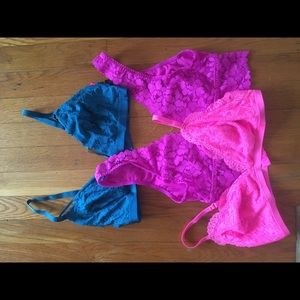 LOT of three La Senza bralettes